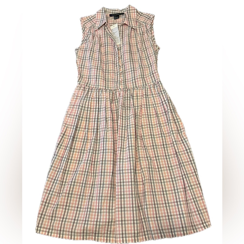 NWT Pink Plaid  Dress with Pockets